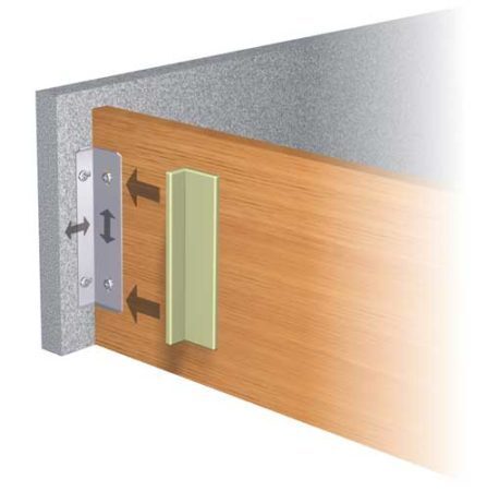 Soporte metálico ajustable de 4″ para cajones