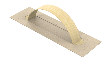 Bamboo Style Paper Handle w/ Kraft Base